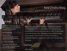 Tablet Screenshot of annachristinamusic.com